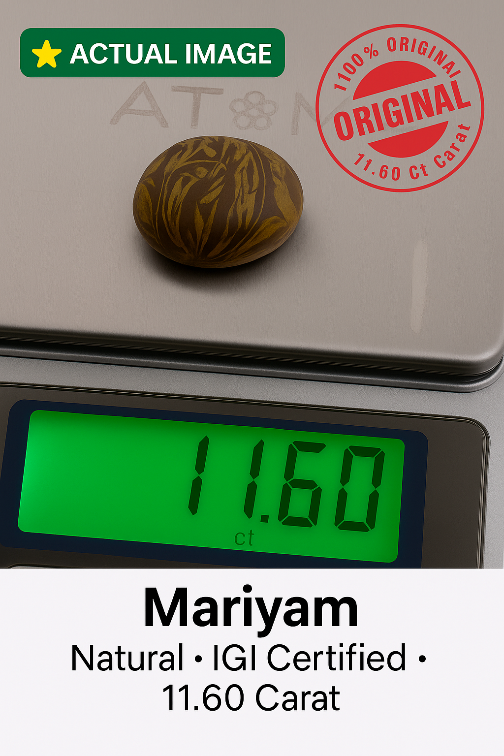 MantraMani™ Sang-e-Maryam — Premium Raw Healing Stone for Emotional Balance