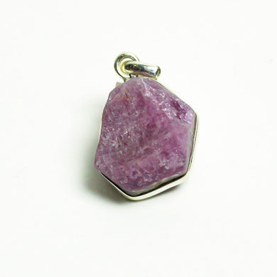 MantraMani® African Ruby Crystal Silver Pendant