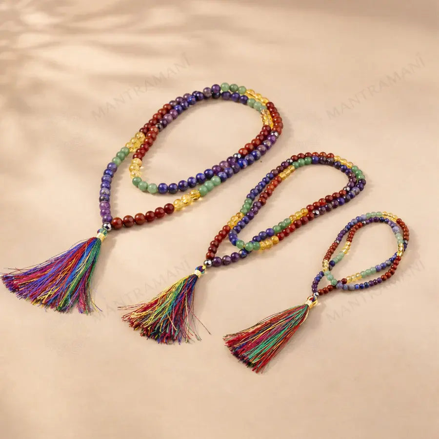 MantraMani® 7 Chakra Gemstone Mala