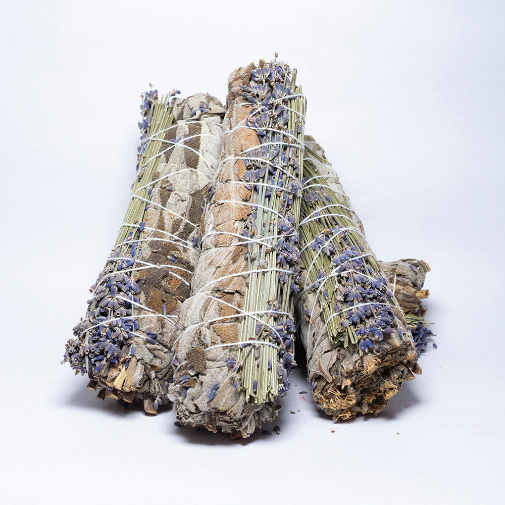 MantraMani® LAVENDER & SAGE (Lavan / Pavitra Shanti) – Smudge Stick | Fosters Fa