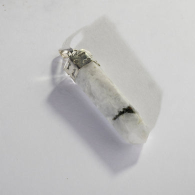 MantraMani® Rainbow Moonstone Crystal Point Pendant