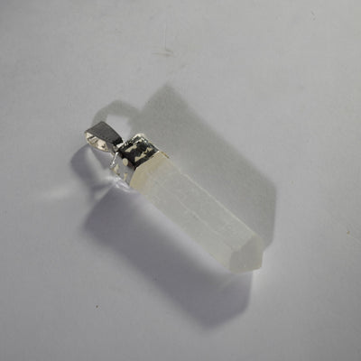 MantraMani® Selenite Point Crystal Point Pendant for Pendant