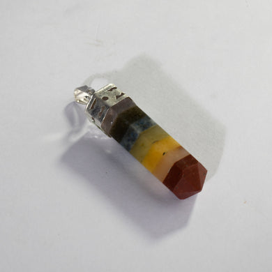 MantraMani® Seven Chakra Crystal Point Pendant