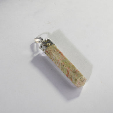 MantraMani® Unakite Crystal Point Pendant