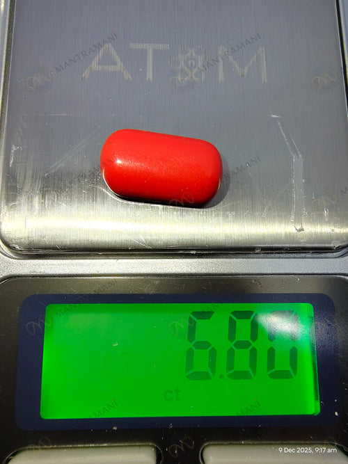 MantraMani® Angel Skin Coral (Moonga) Stone for Emotional Healing, Mars Balance & Protective Strength
