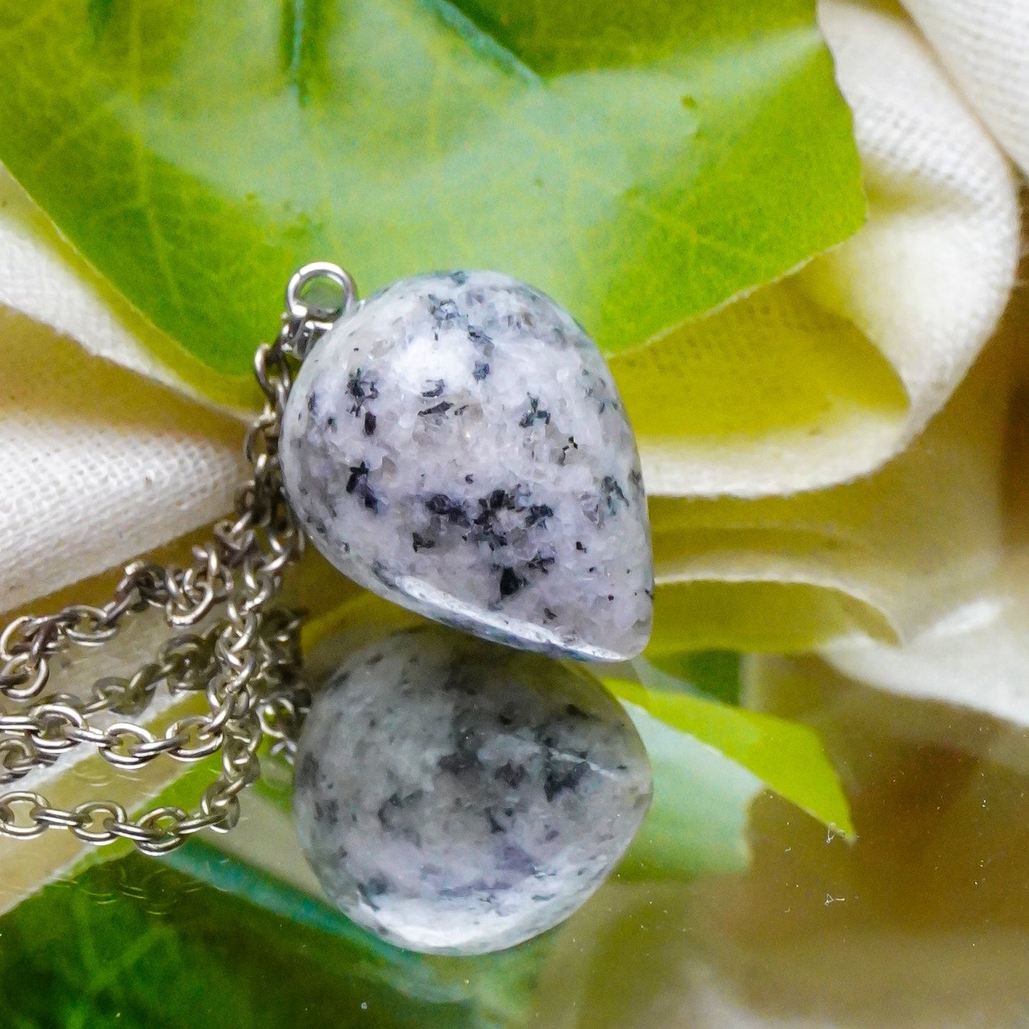 MantraMani® Sesame Jasper Crystal Drop Pendant