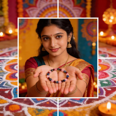 MantraMani® Capricorn Zodiac Birthstone Crystal Bracelet- 8 mm- Makar rashi crystal bracelet for Bracelet