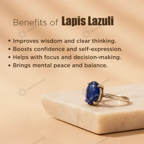 MantraMani® Lapis Lazuli Ring: Enhancing Intuition and Spiritual Awareness