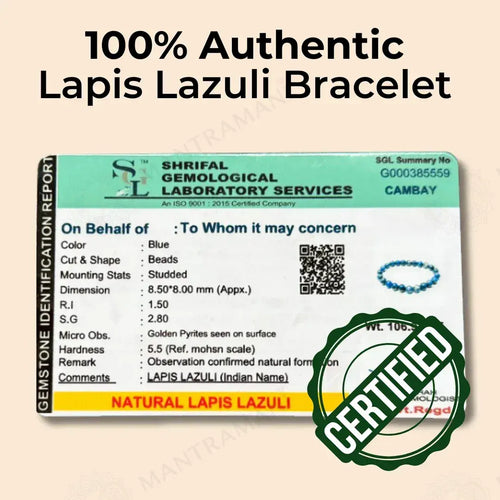 MantraMani® Lapis Lazuli Bracelet – Communication, Intuition & Confidence