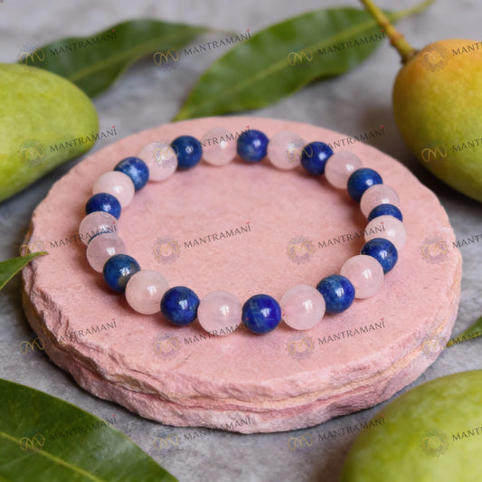 Libra Zodiac Birthstone Crystal Bracelet- 8 mm- Tula Rashi Crystal Bracelet