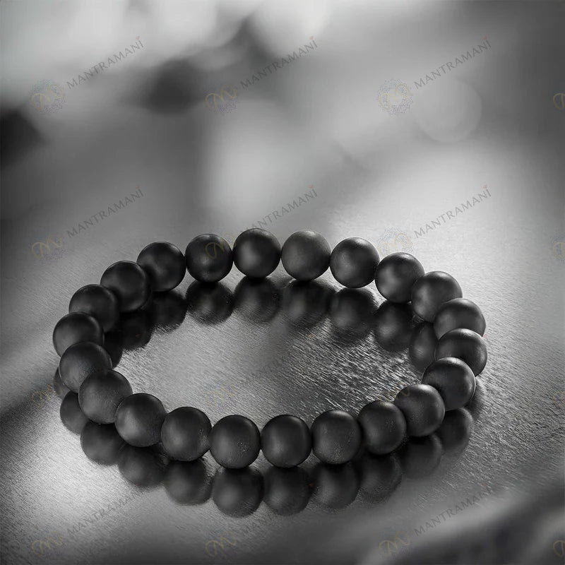 MantraMani® Black Onyx Bracelet – Grounding, Strength & Inner Power, Absorbs Negativity