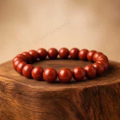 MantraMani® Red Jasper Bracelet – Strength, Stability & Root Chakra Energy