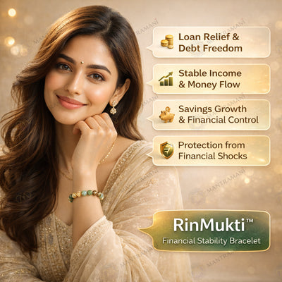 MantraMani® RinMukti™ — Financial Stability Bracelet for Savings, Karz Mukti & Money Flow gemstone bracelet