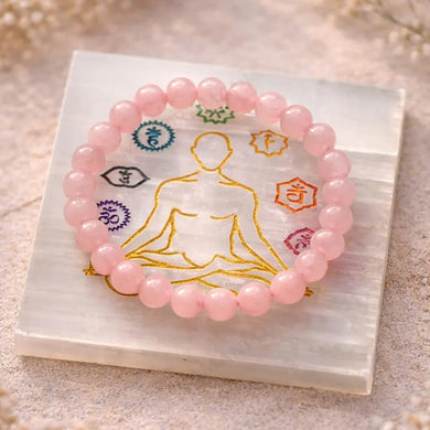 MantraMani® Rose Quartz Bracelet – Love, Emotional Healing & Self Love