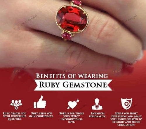 MantraMani® Ruby Ring: Boosts Confidence and Leadership