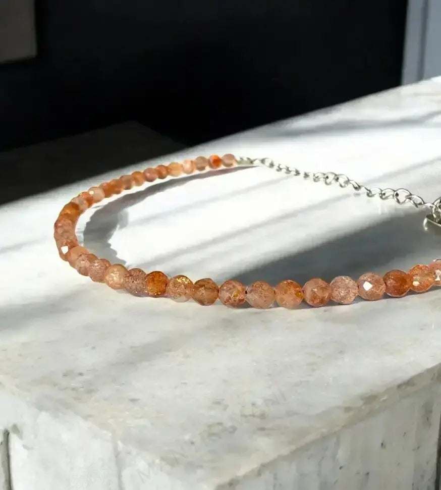 MantraMani® Blue Sunstone Anklet