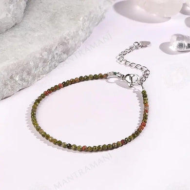 MantraMani® Unakite Anklet