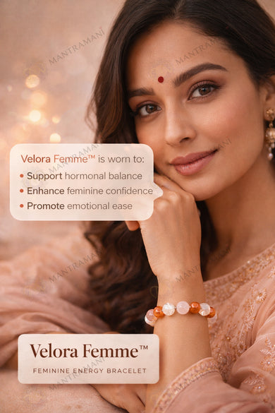 MantraMani® Velora Femme™— Feminine Energy Bracelet for Hormonal Health, Confidence & Emotional Ease