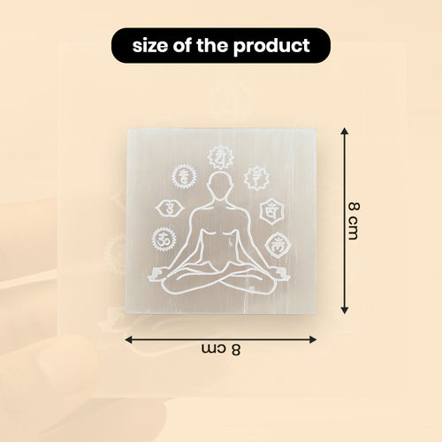 MantraMani SELENITE (Chandramani) – Plate - Cleansing, Charging other crystals,