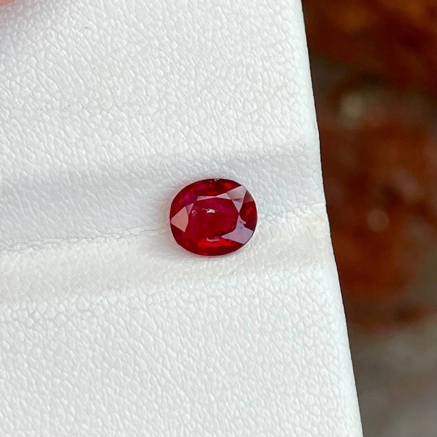 MantraMani® 1.10 Carat Red Spinel Oval Cut Natural Loose Gemstone