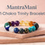 MantraMani® 11-Chakra Trinity™ Bracelet – Shakti-Setu Aura Balance Universal Energy Bracelet | Natural Crystal Healing Stones for Balance, Protection, Confidence & Spiritual Growth