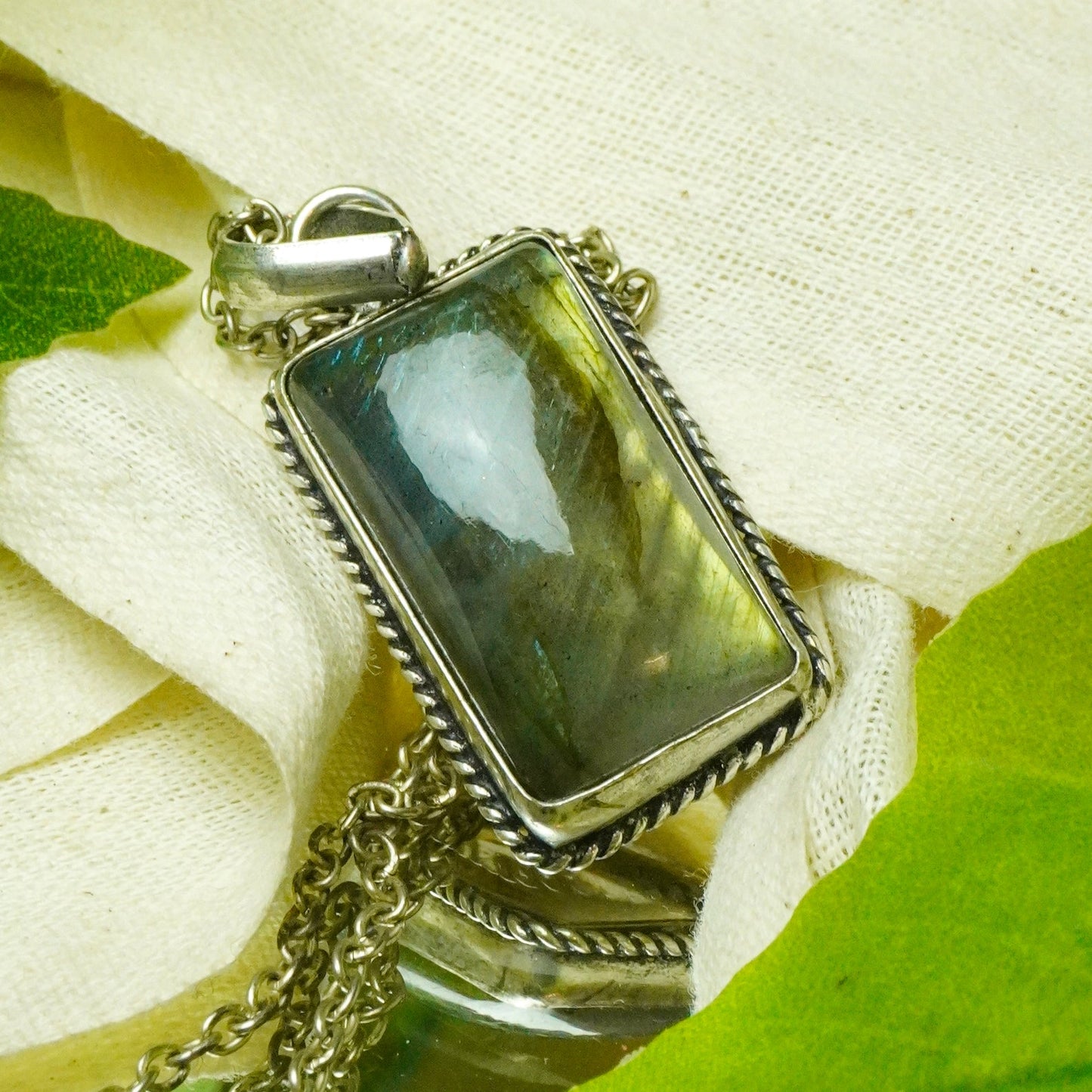 MantraMani® Labradorite Crystal Fancy Pendant
