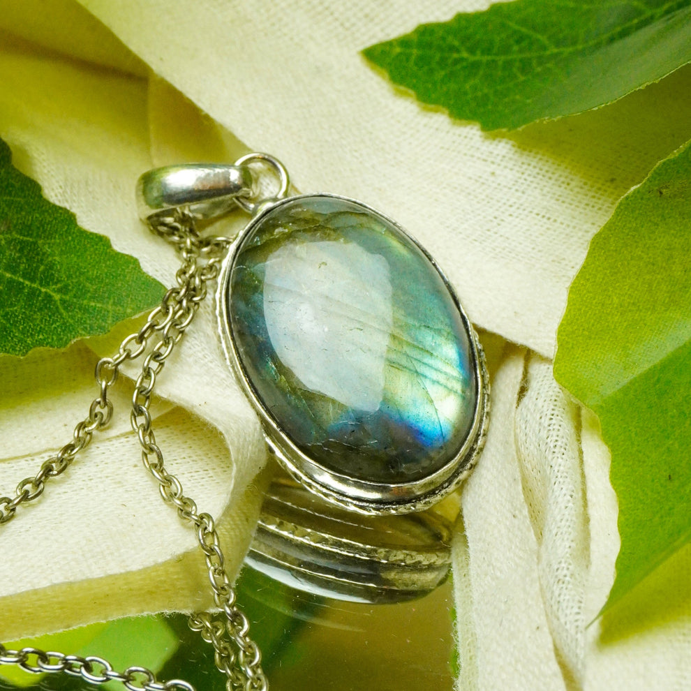 MantraMani® Labradorite Crystal Fancy Pendant