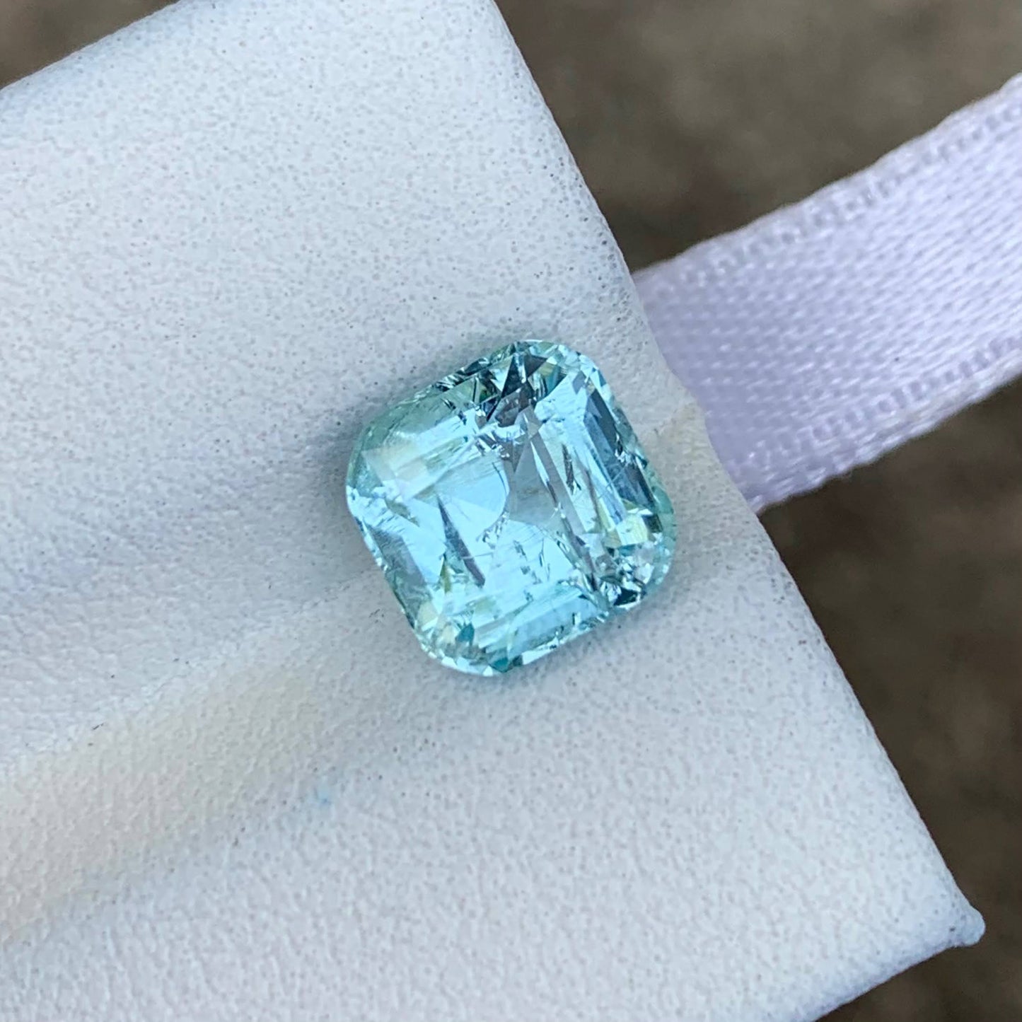 MantraMani Aquamarine Loose Gemstone – Authentic, Lab Certified | India - Angle 2