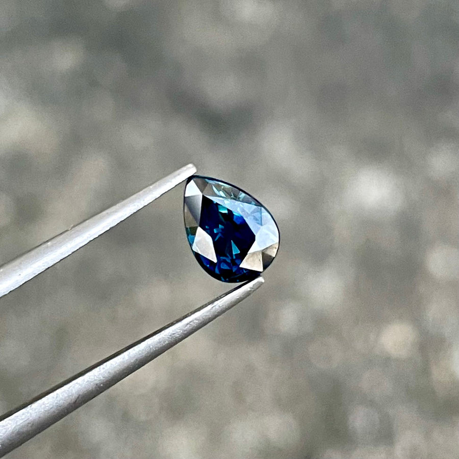 MantraMani® 1.11 Carat Teal Sapphire Pear Cut Natural Loose Gemstone