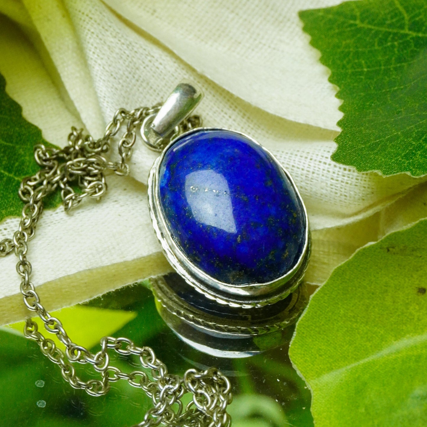 MantraMani Lapis Lazuli Crystal Fancy Pendant