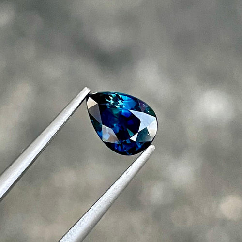 MantraMani® 1.11 Carat Teal Sapphire Pear Cut Natural Loose Gemstone