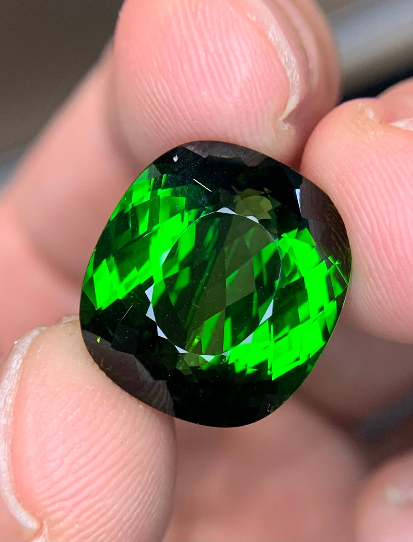 MantraMani Tourmaline Loose Gemstone – Authentic, Lab Certified | India - Angle 3