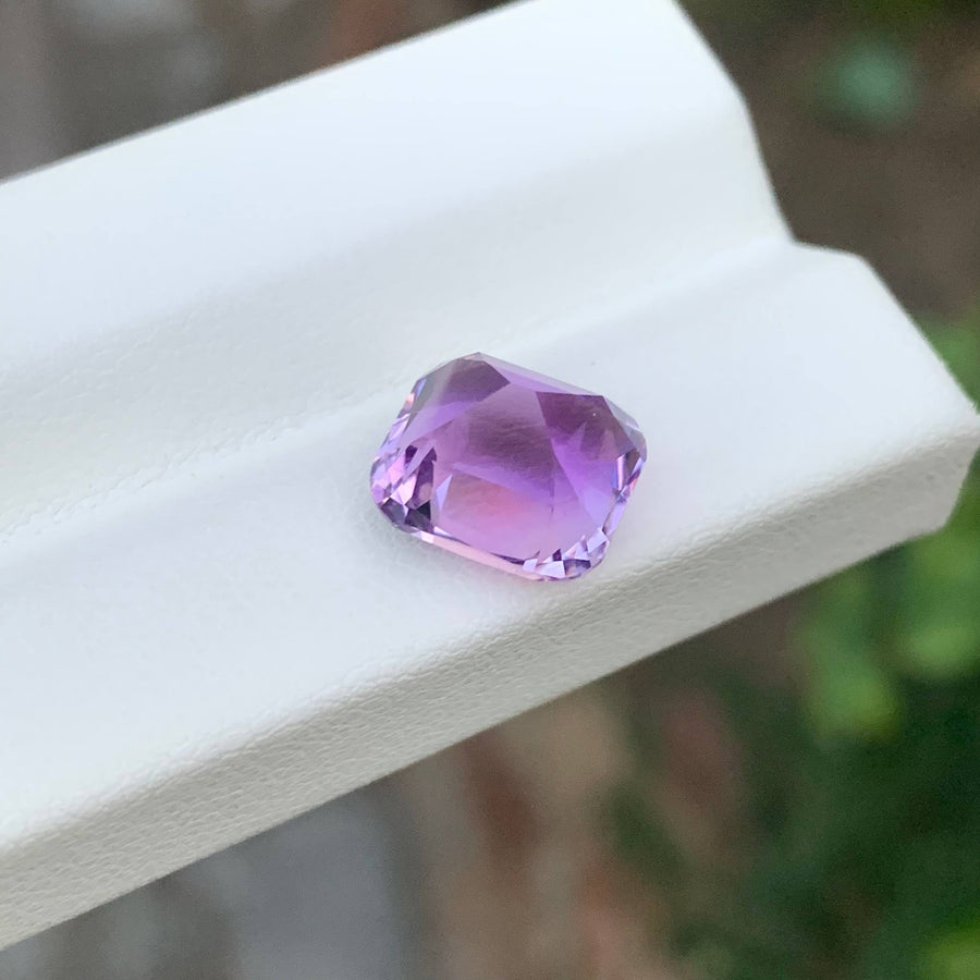 MantraMani® 4.25 Carat Amethyst Cushion Cut Natural Loose Gemstone