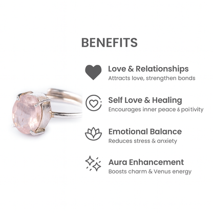 Love Attraction - Rose Quartz Ring