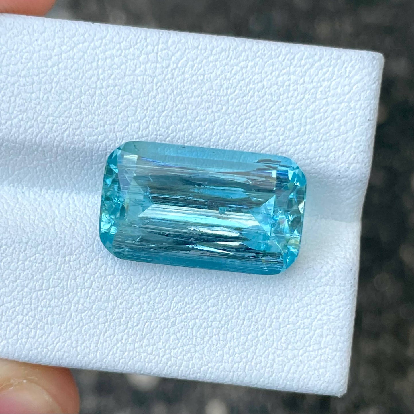 MantraMani Aquamarine Loose Gemstone – Authentic, Lab Certified | India - Angle 2