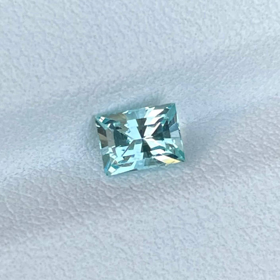 MantraMani® 0.70 Carat Blue Aquamarine Baguette Cut Natural Loose Gemstone