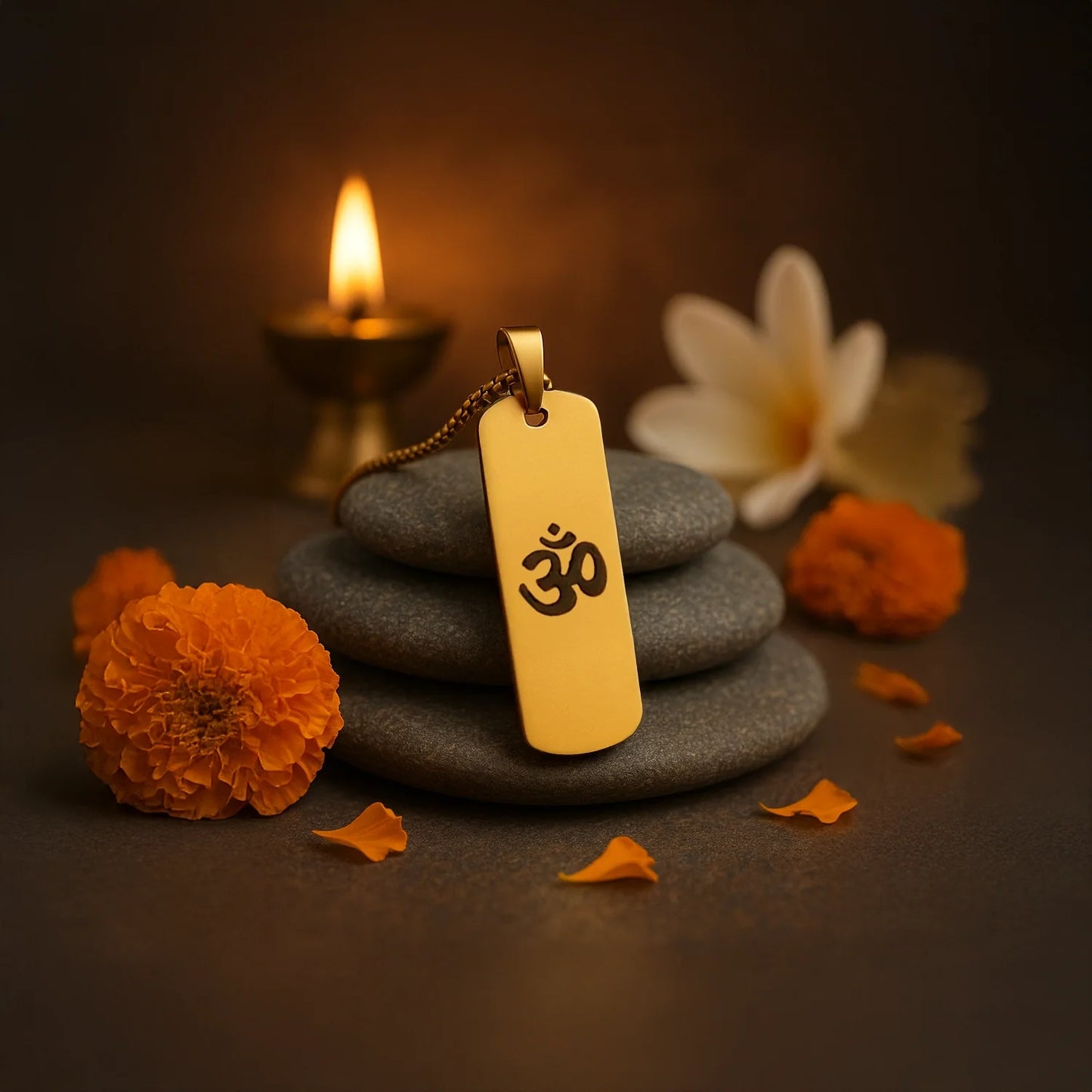 MantraMani® Gold Plated Om Pendant