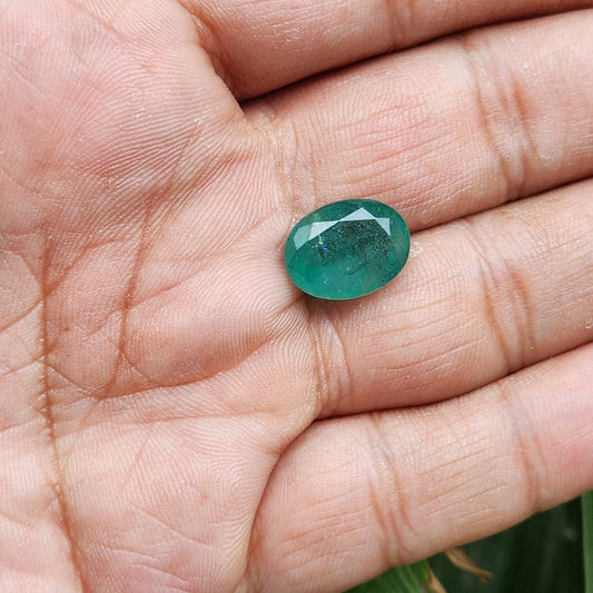 MantraMani® Emerald (Panna) Zambian Gemstone- 6.59 Carat - MantraMani® Authentic Vedic Gemstone