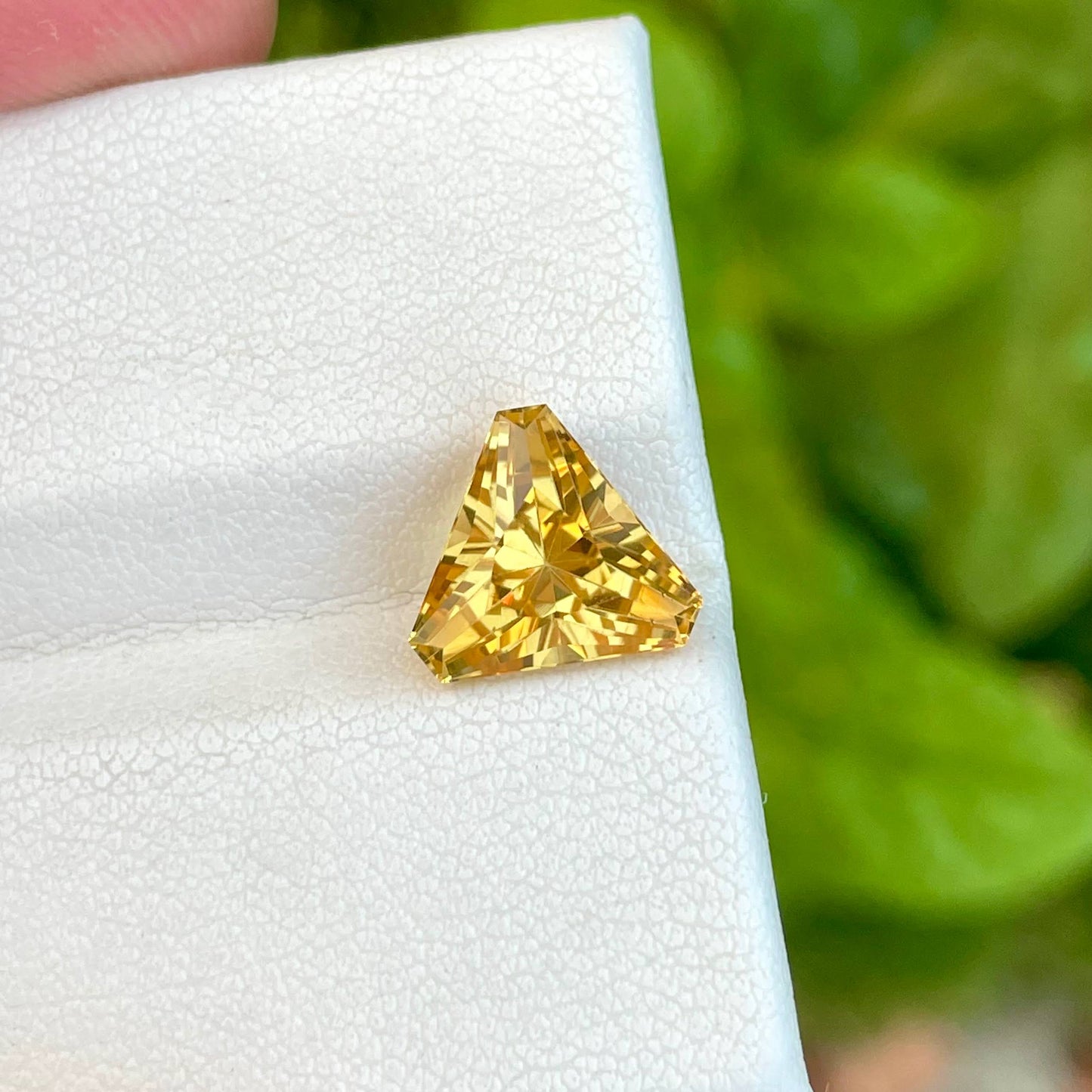 MantraMani Citrine Loose Gemstone – Authentic, Lab Certified | India - Angle 3
