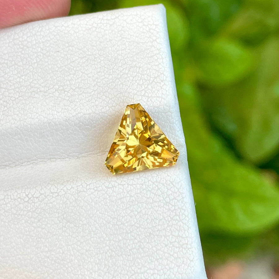 MantraMani® 2.90 Carat Citrine Trillion Cut Natural Loose Gemstone