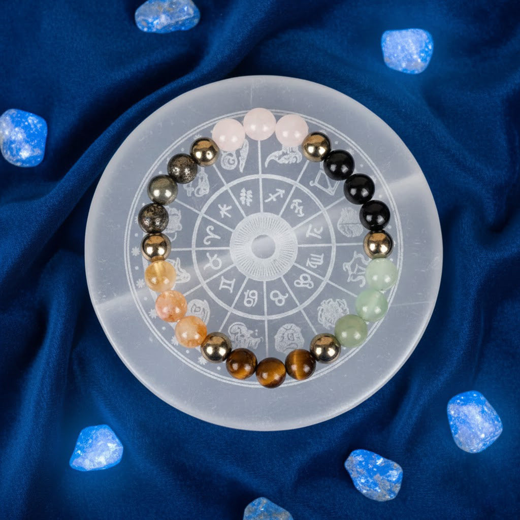 MantraMani® SELENITE (Chandramani) – Bracelet & Plate | Cleansing, Charging othe