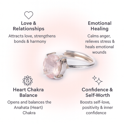 Love Attraction - Rose Quartz Ring