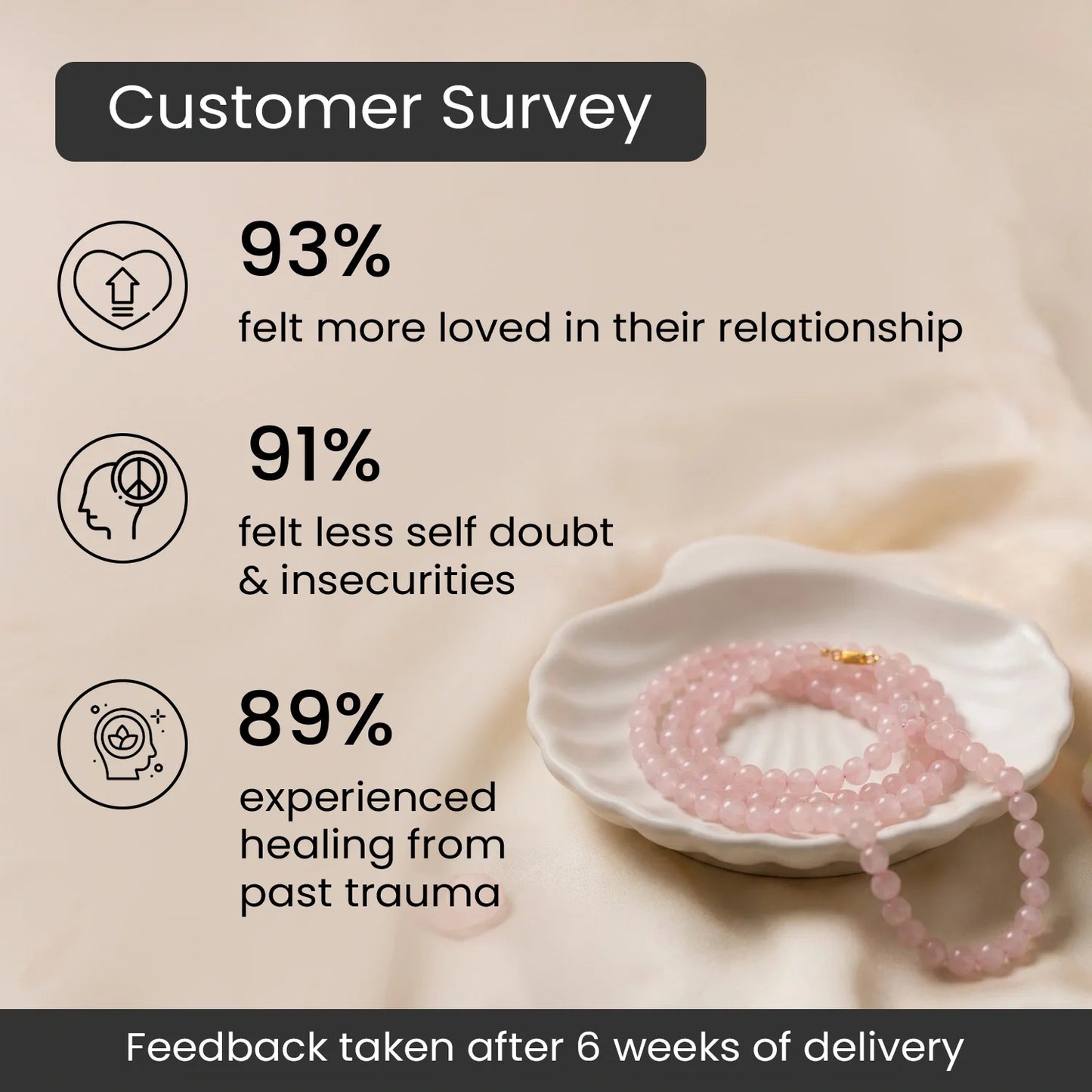 MantraMani® Rose Quartz Mala - 8mm || 108 Beads