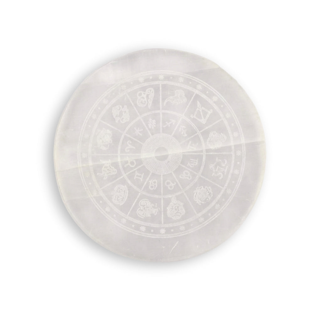 MantraMani® SELENITE (Chandramani) – Plate | Cleansing, Charging other crystals,