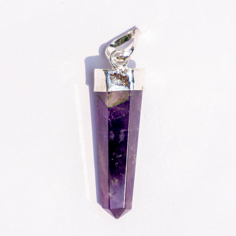 MantraMani® Amethyst Crystal Point Pendant