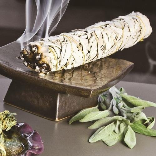 MantraMani Himalayan Organic White Sage Smudge Stick for Sacred cleansing • Aura purification • Himalayan energy