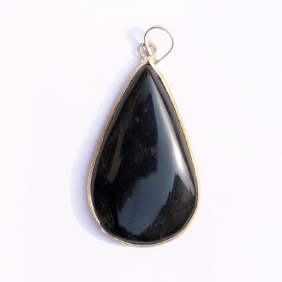 MantraMani® Black Onyx Crystal Teardrop Pendant for Pendant