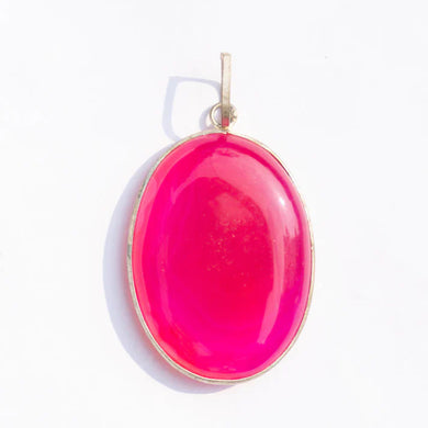 MantraMani® Pink Onyx Crystal Oval Pendant