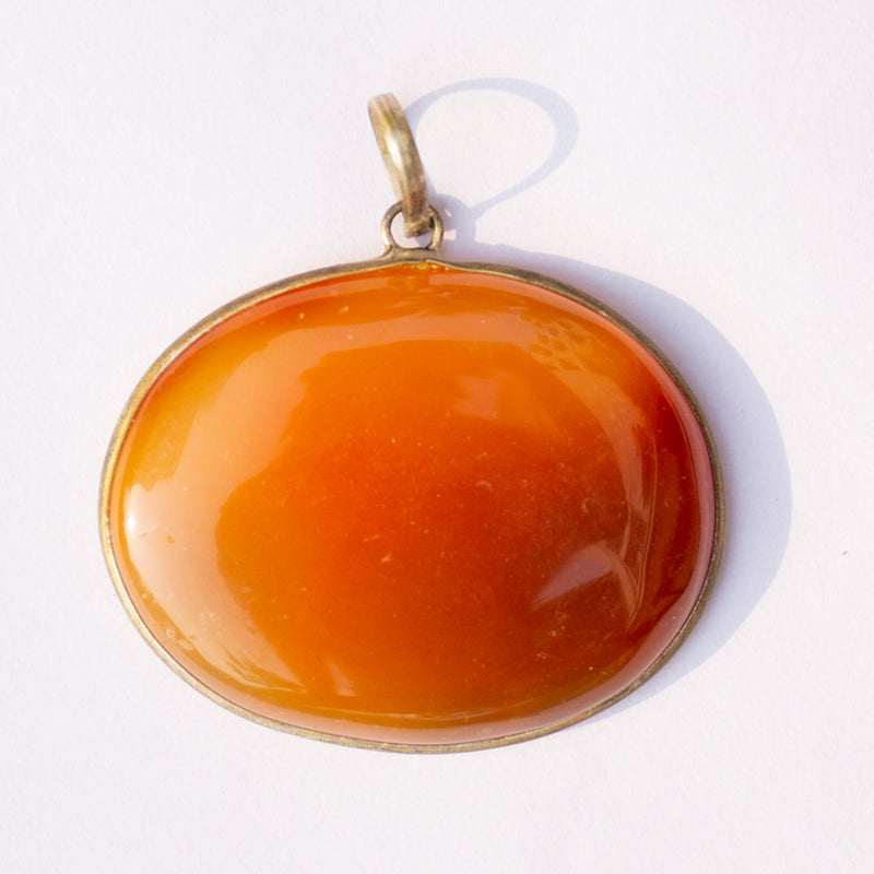 MantraMani® Carnelian Crystal Oval Pendant
