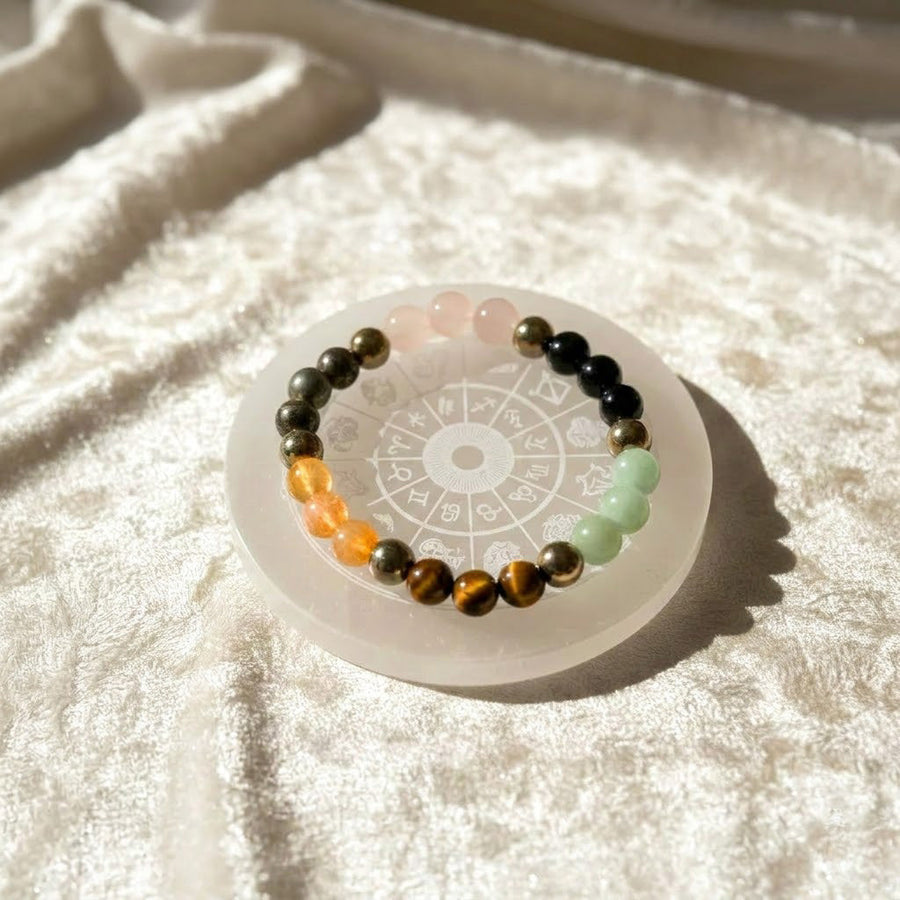 MantraMani® SELENITE (Chandramani) – Bracelet & Plate | Cleansing, Charging othe